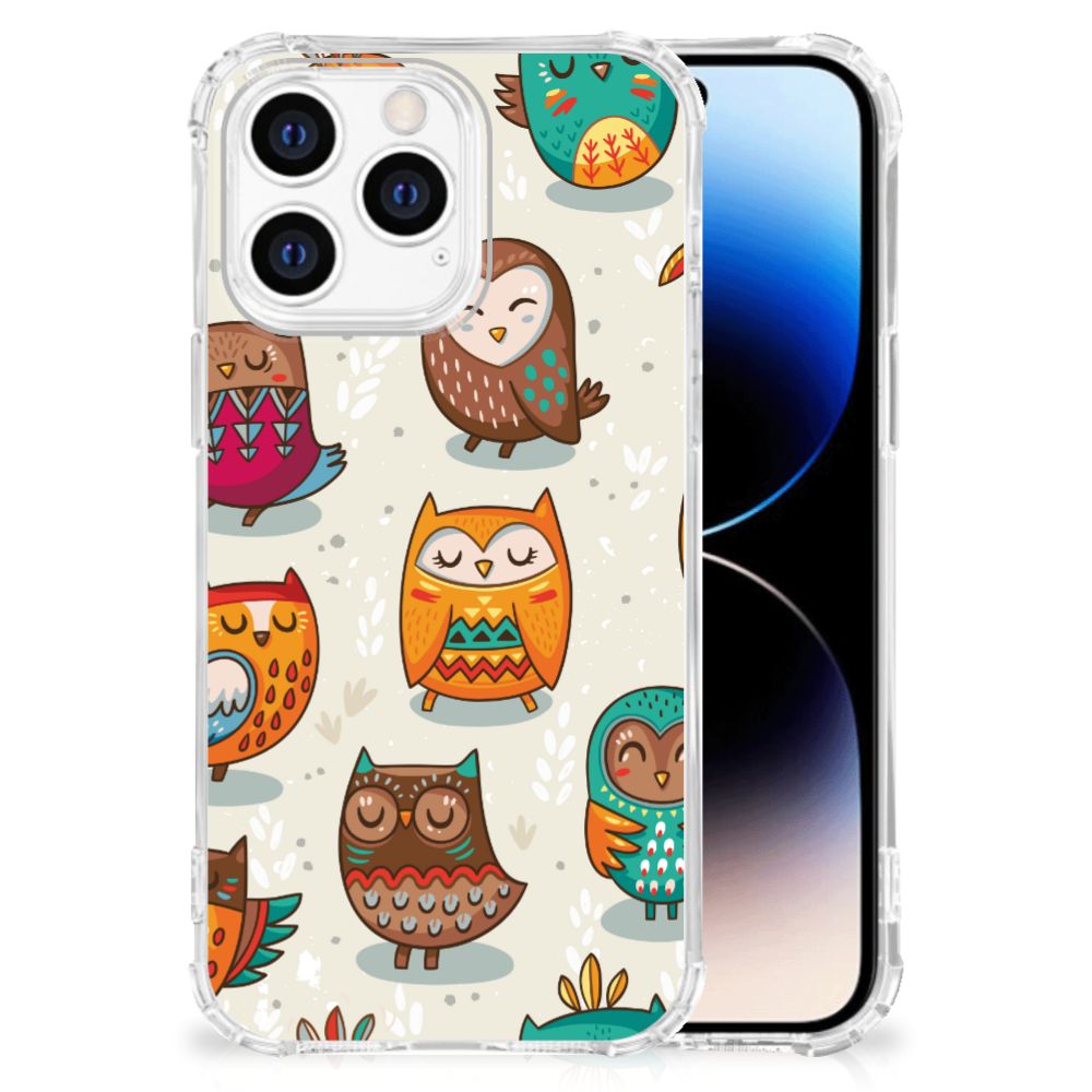 iPhone 14 Pro Case Anti-shock Vrolijke Uilen B2C Telecom