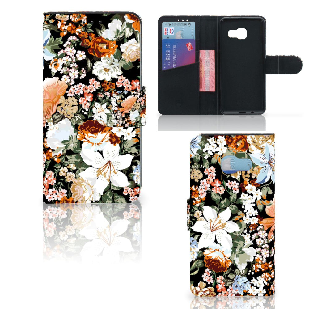 Hoesje voor Samsung Galaxy A3 2017 Dark Flowers