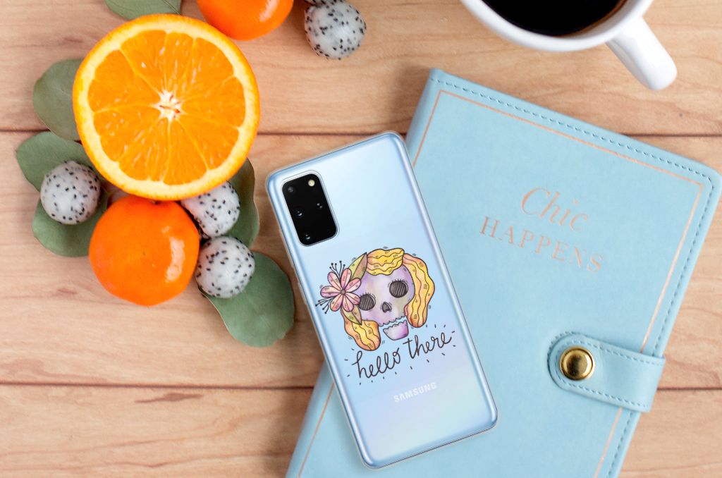 Silicone Back Case Samsung Galaxy S20 Plus Boho Skull B2C Telecom