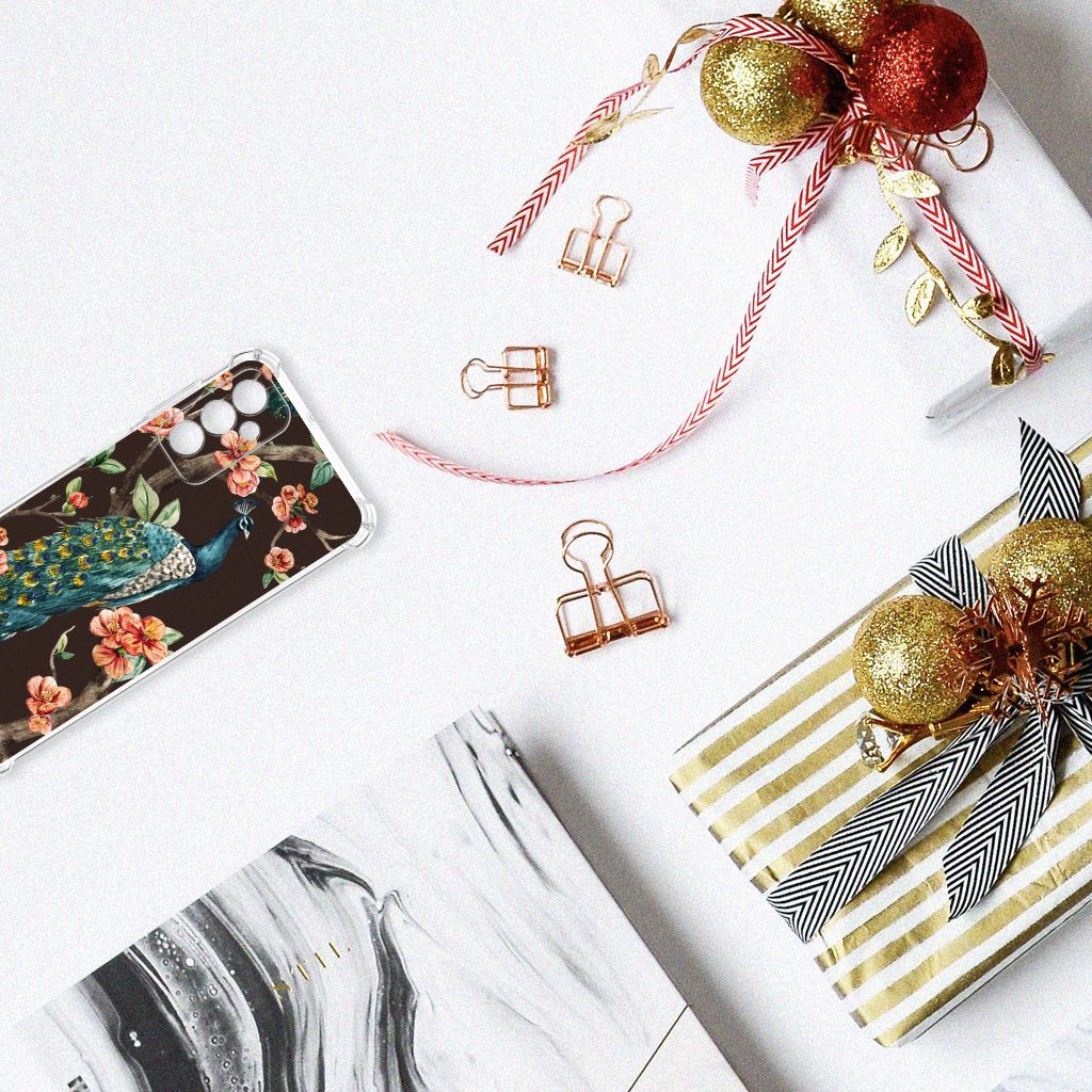 Samsung Galaxy M13 4G | M23 Case Anti-shock Pauw met Bloemen B2C Telecom