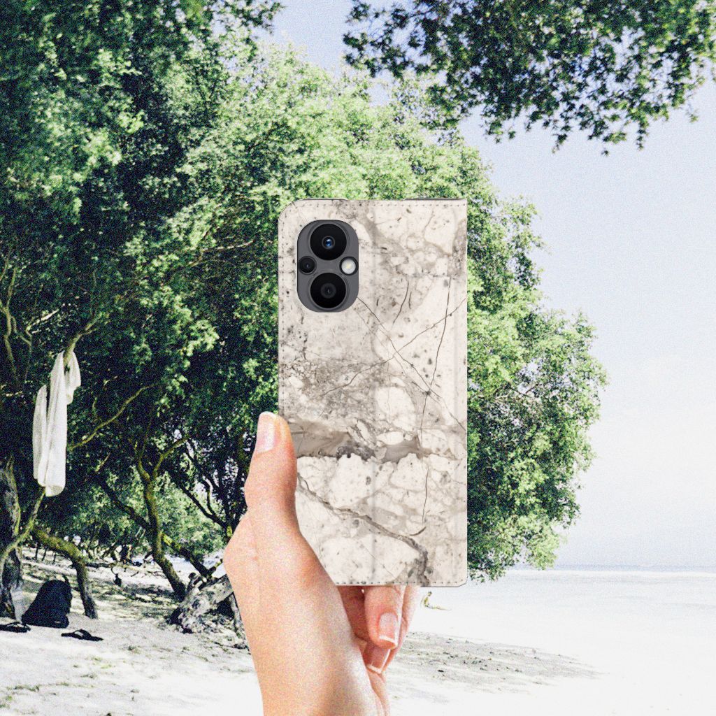 OPPO Reno8 Lite Standcase Marmer Beige - B2C Telecom