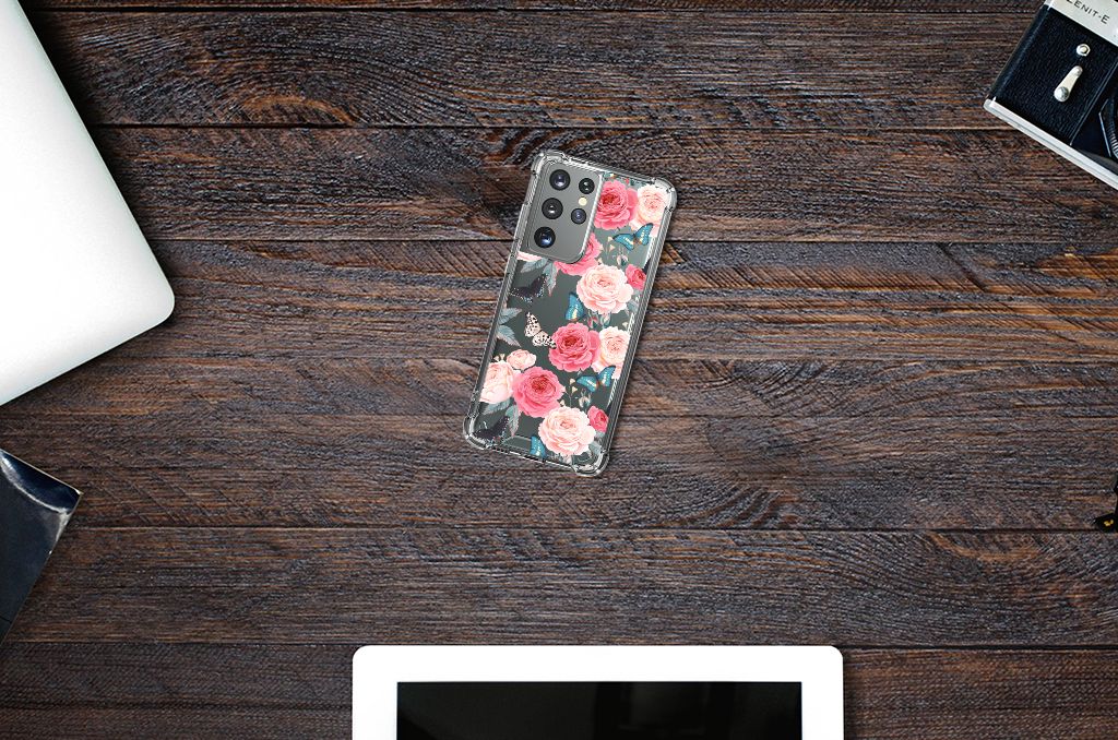 Samsung Galaxy S21 Ultra Case Butterfly Roses B2C Telecom
