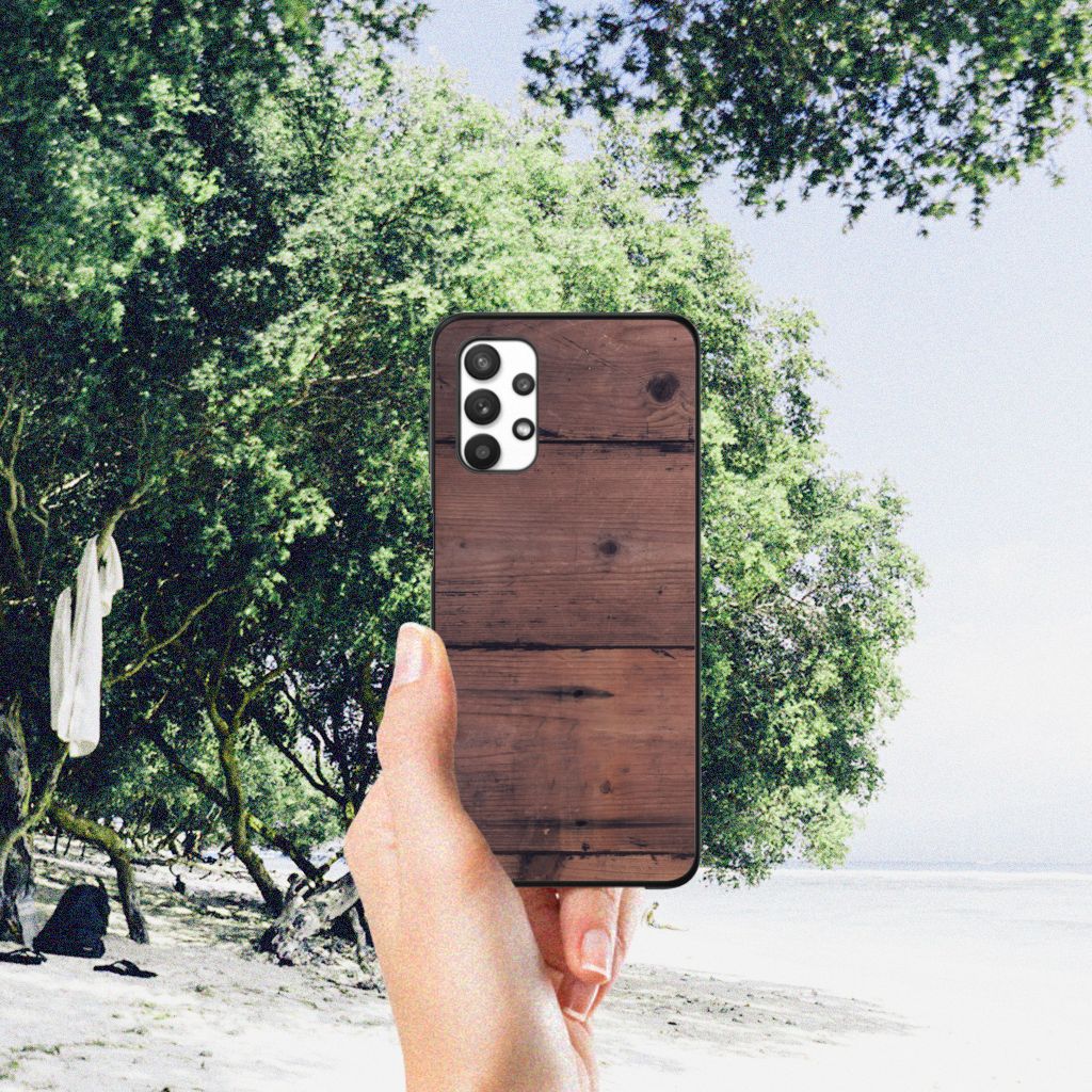 Samsung Galaxy A32 5G Houten Print Telefoonhoesje Old Wood B2C Telecom