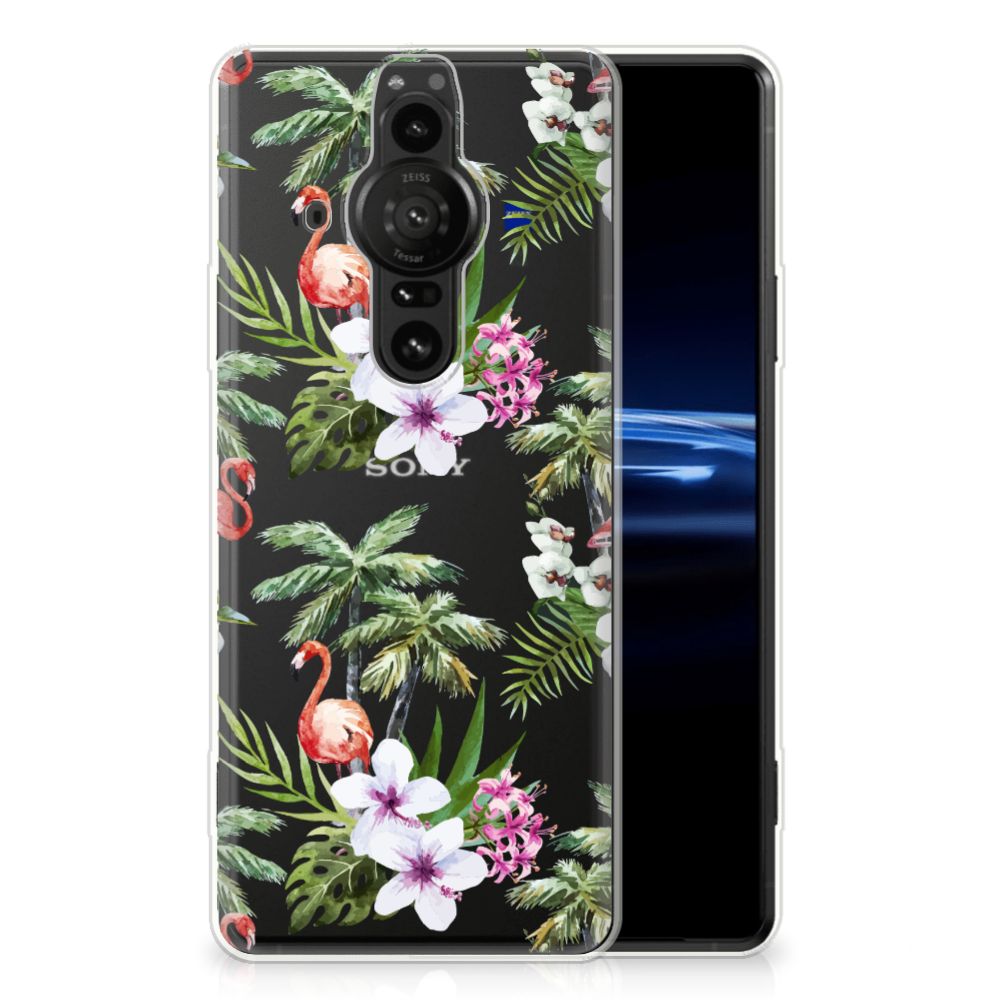 Sony Xperia Pro-I TPU Hoesje Flamingo Palms B2C Telecom