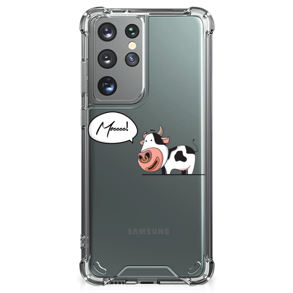Samsung Galaxy S21 Ultra Stevig Bumper Hoesje Cow B2C Telecom