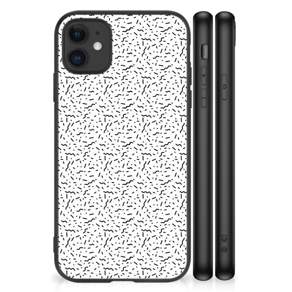 iPhone 11 Back Case Stripes Dots B2C Telecom
