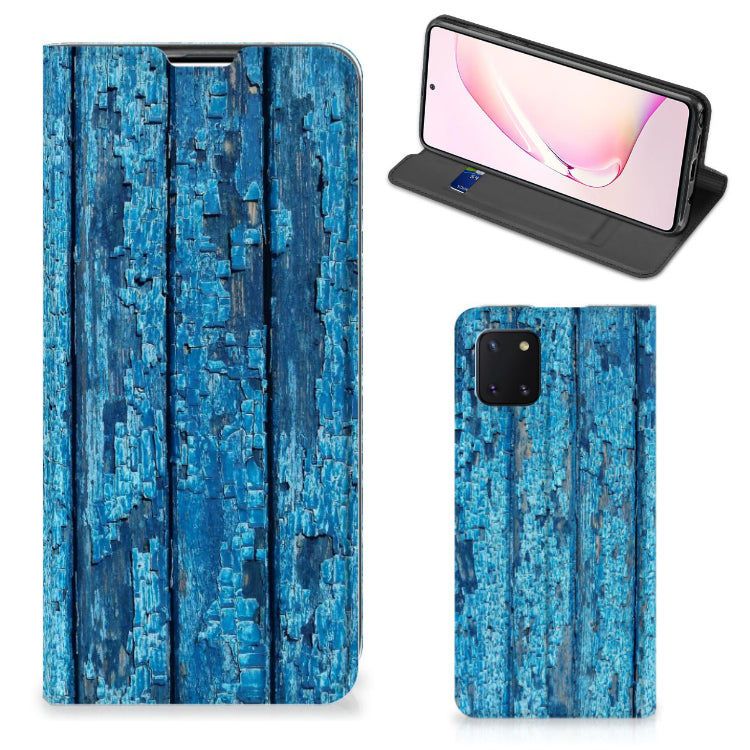 Samsung Galaxy Note 10 Lite Book Wallet Case Wood Blue