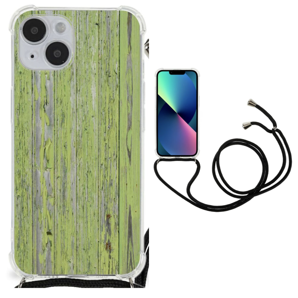 iPhone 14 Plus Stevig Telefoonhoesje Green Wood