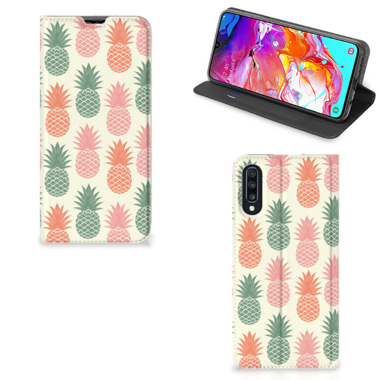 Samsung Galaxy A70 Flip Style Cover Ananas