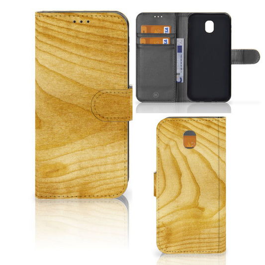 Samsung Galaxy J5 2017 Book Style Case Licht Hout