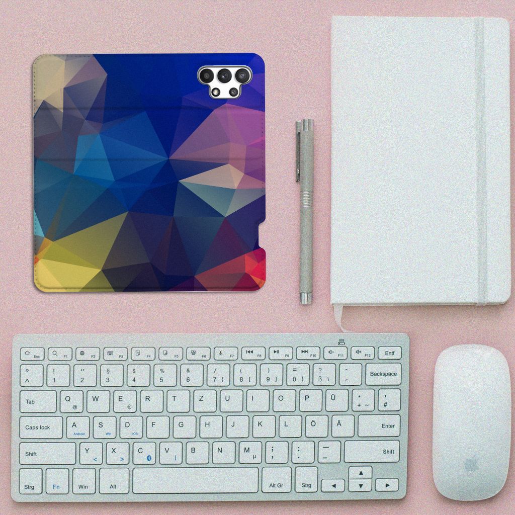 Samsung Galaxy A32 4G | A32 5G Enterprise Editie Stand Case Polygon Dark - B2C Telecom