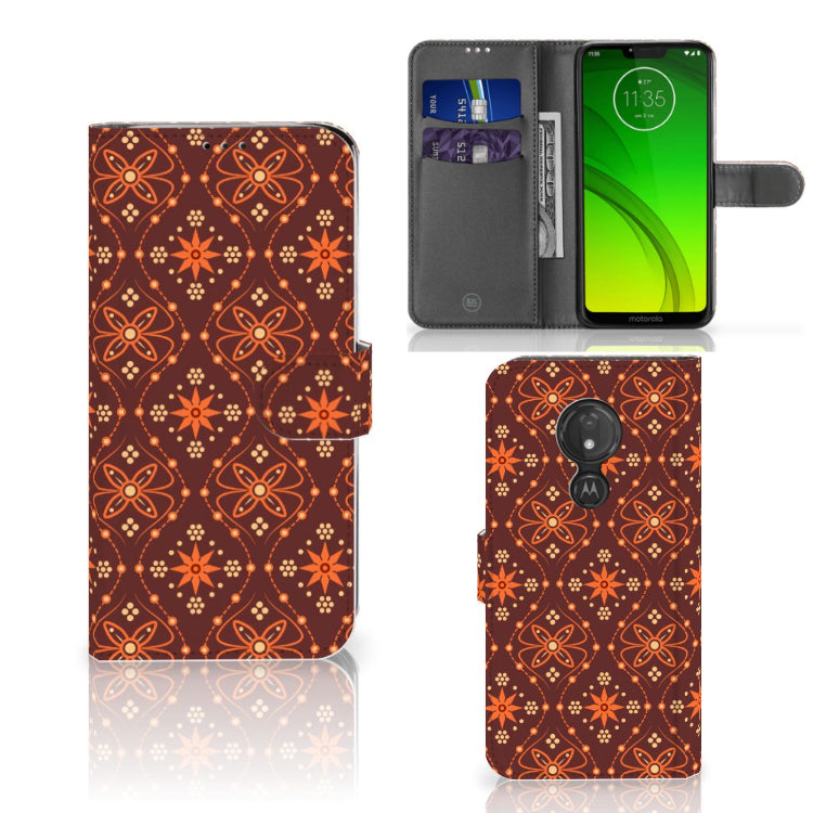 Motorola Moto G7 Power Telefoon Hoesje Batik Brown