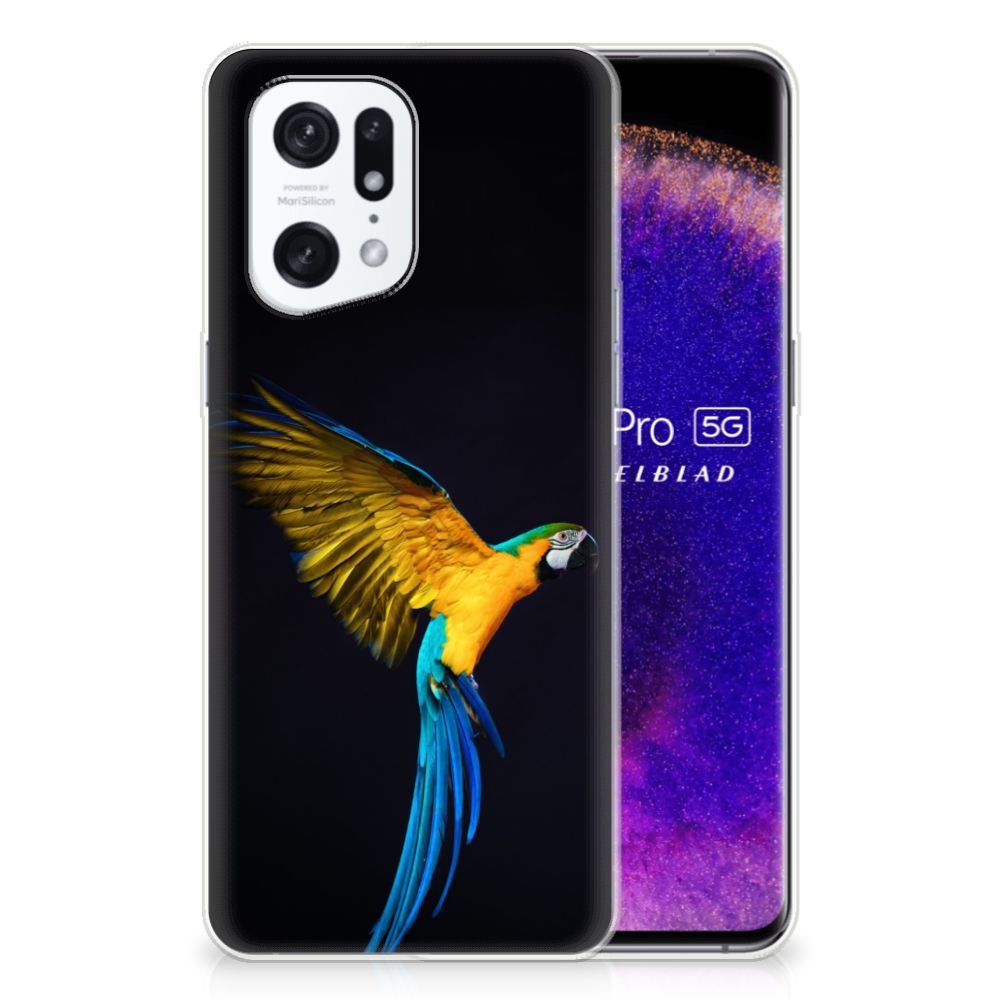 OPPO Find X5 Pro TPU Hoesje Papegaai