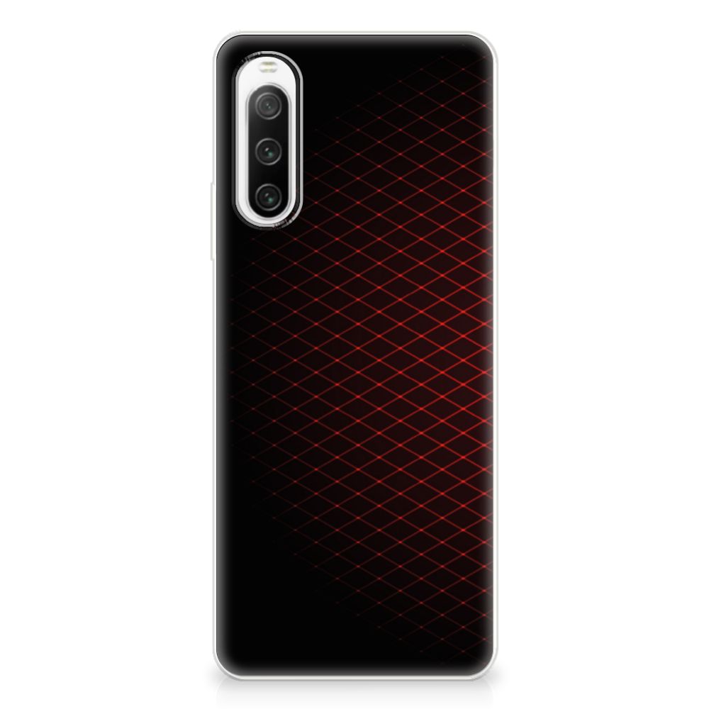 Sony Xperia 10 IV TPU bumper Geruit Rood