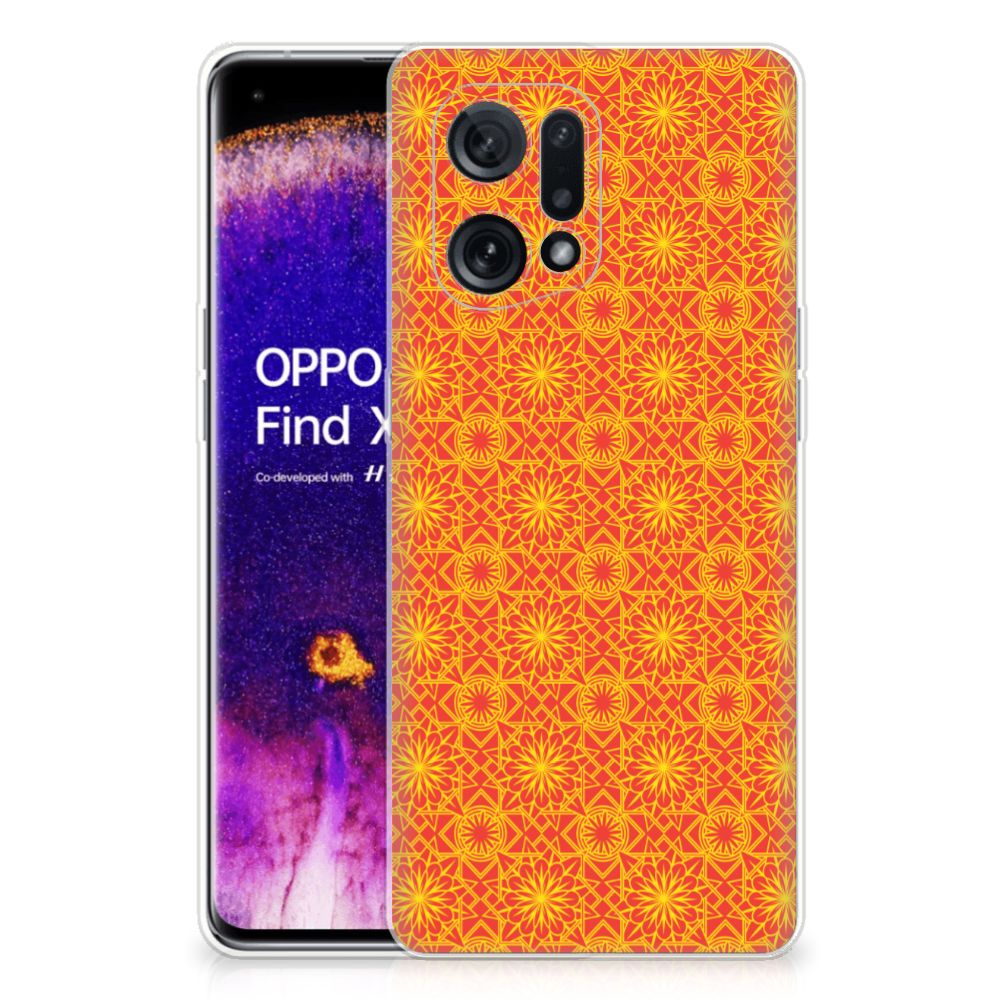 OPPO Find X5 TPU bumper Batik Oranje