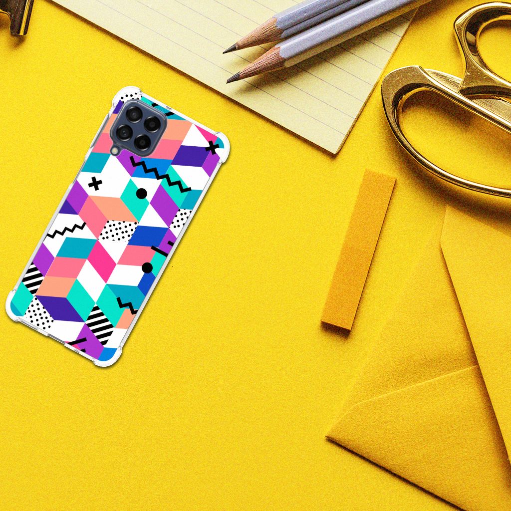 Samsung Galaxy M53 Shockproof Case Blokken Kleurrijk B2C Telecom