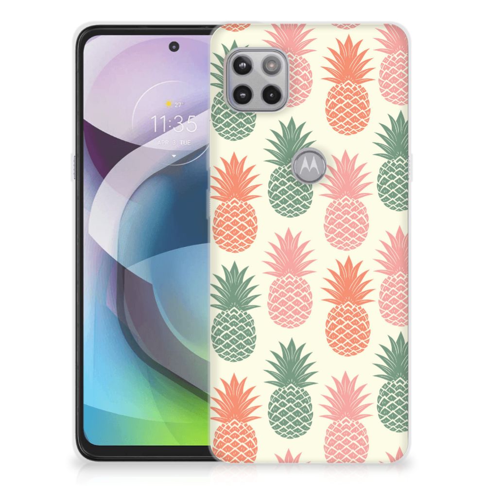 Motorola Moto G 5G Siliconen Case Ananas