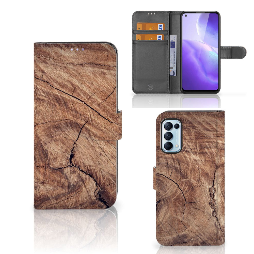 OPPO Find X3 Lite Book Style Case Tree Trunk