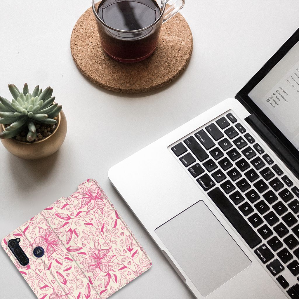 Motorola Moto G Pro Smart Cover Pink Flowers - B2C Telecom