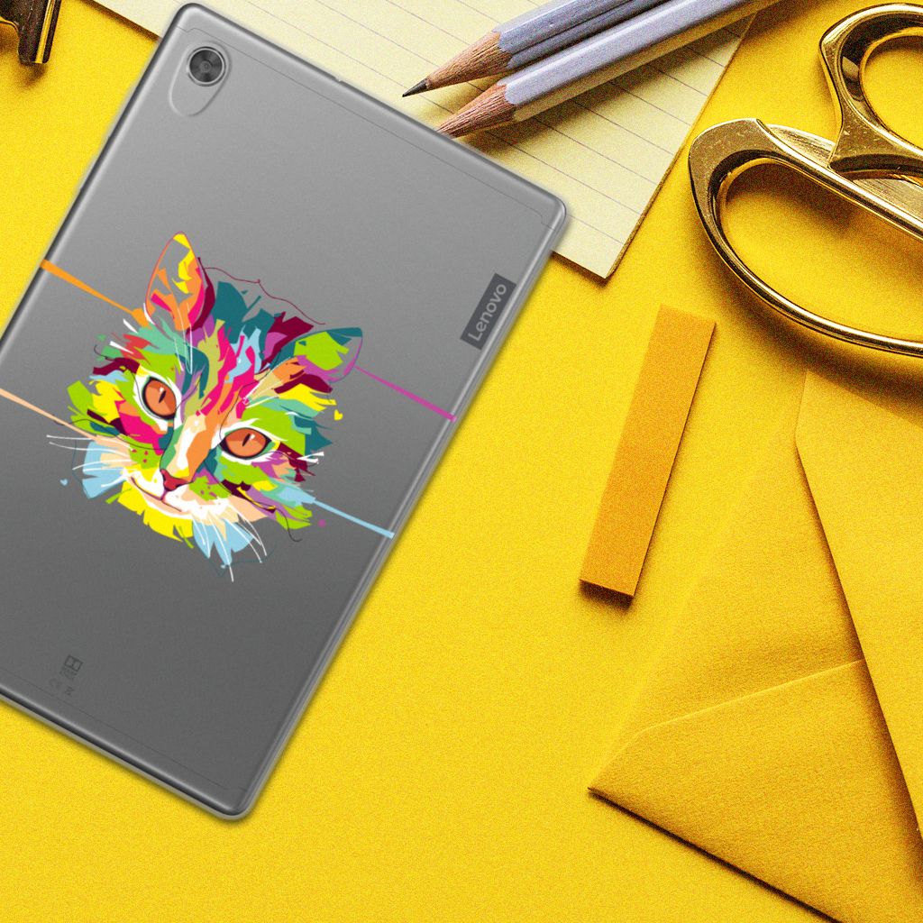 Lenovo Tab M10 HD (2de generatie) Tablet Back Cover Cat Color - B2C Telecom