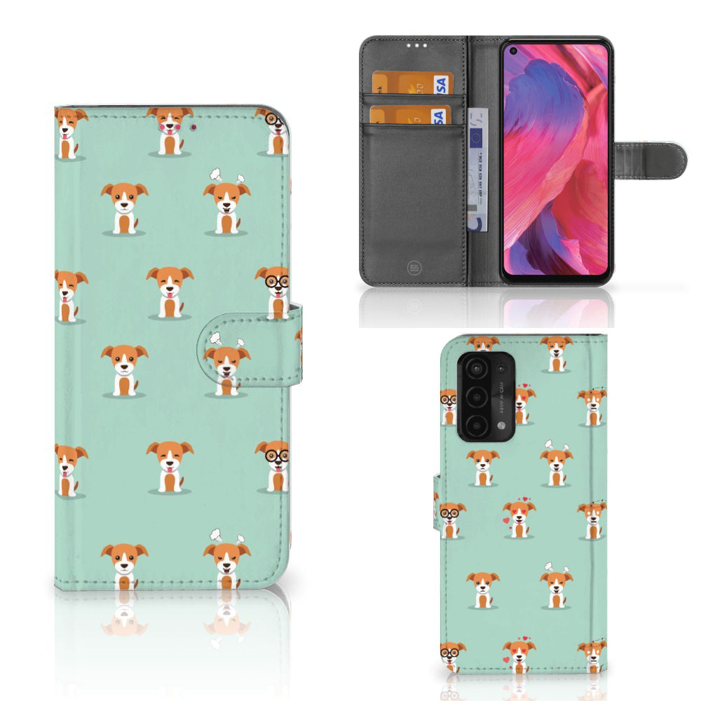 OPPO A54 5G | A74 5G | A93 5G Telefoonhoesje met Pasjes Pups