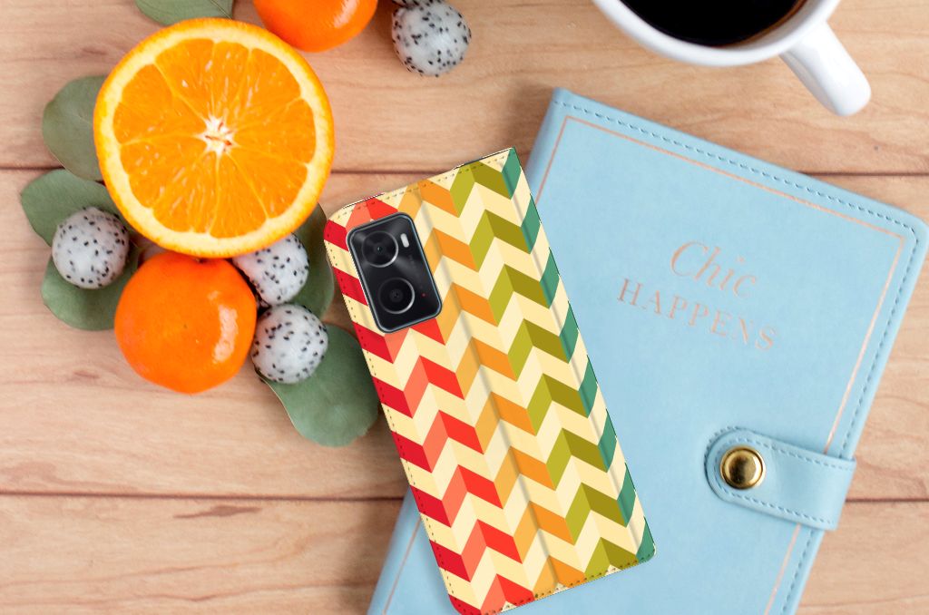 OPPO A96 | A76 Hoesje met Magneet Zigzag Multi Color - B2C Telecom