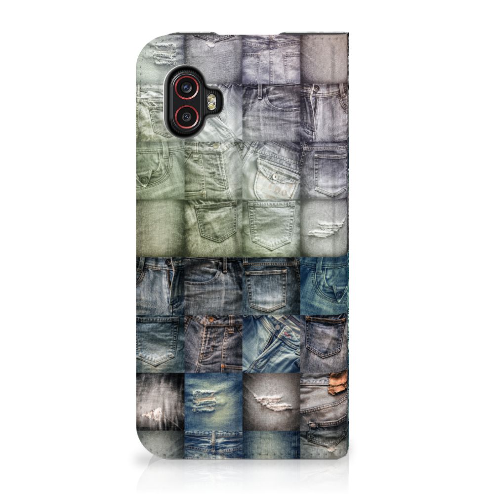 Hippe Standcase Samsung Galaxy Xcover 6 Pro Spijkerbroeken - B2C Telecom
