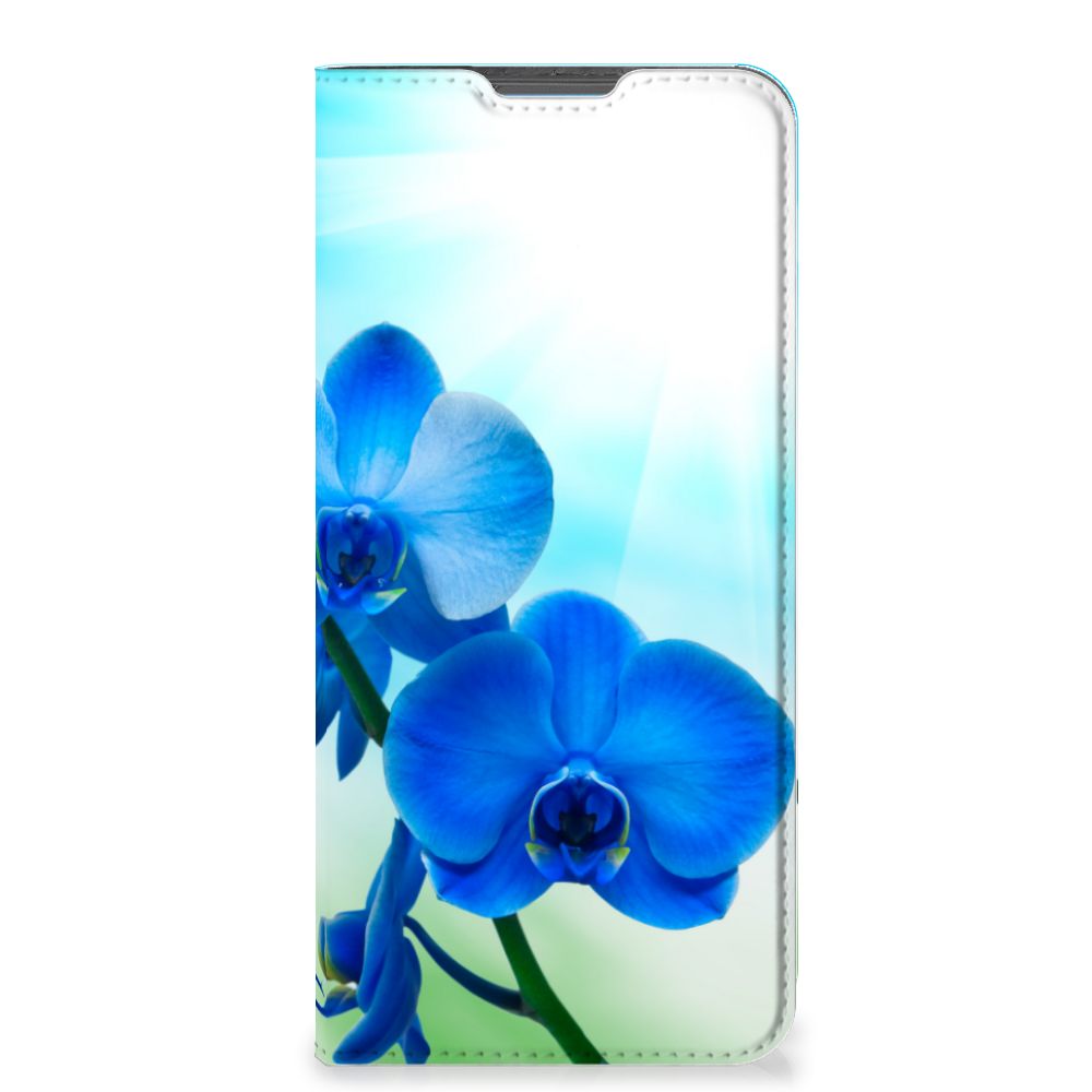 Motorola Moto E32 | Moto E32s Smart Cover Orchidee Blauw - Cadeau voor je Moeder