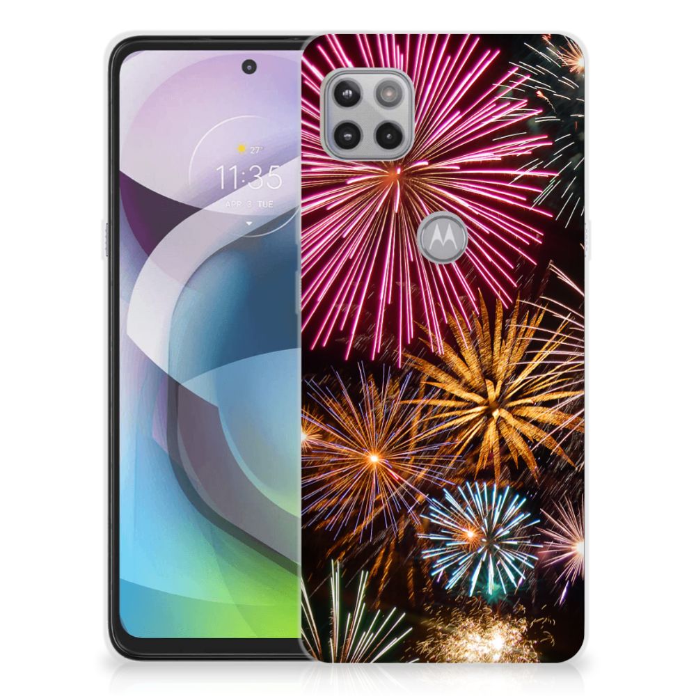 Motorola Moto G 5G Silicone Back Cover Vuurwerk