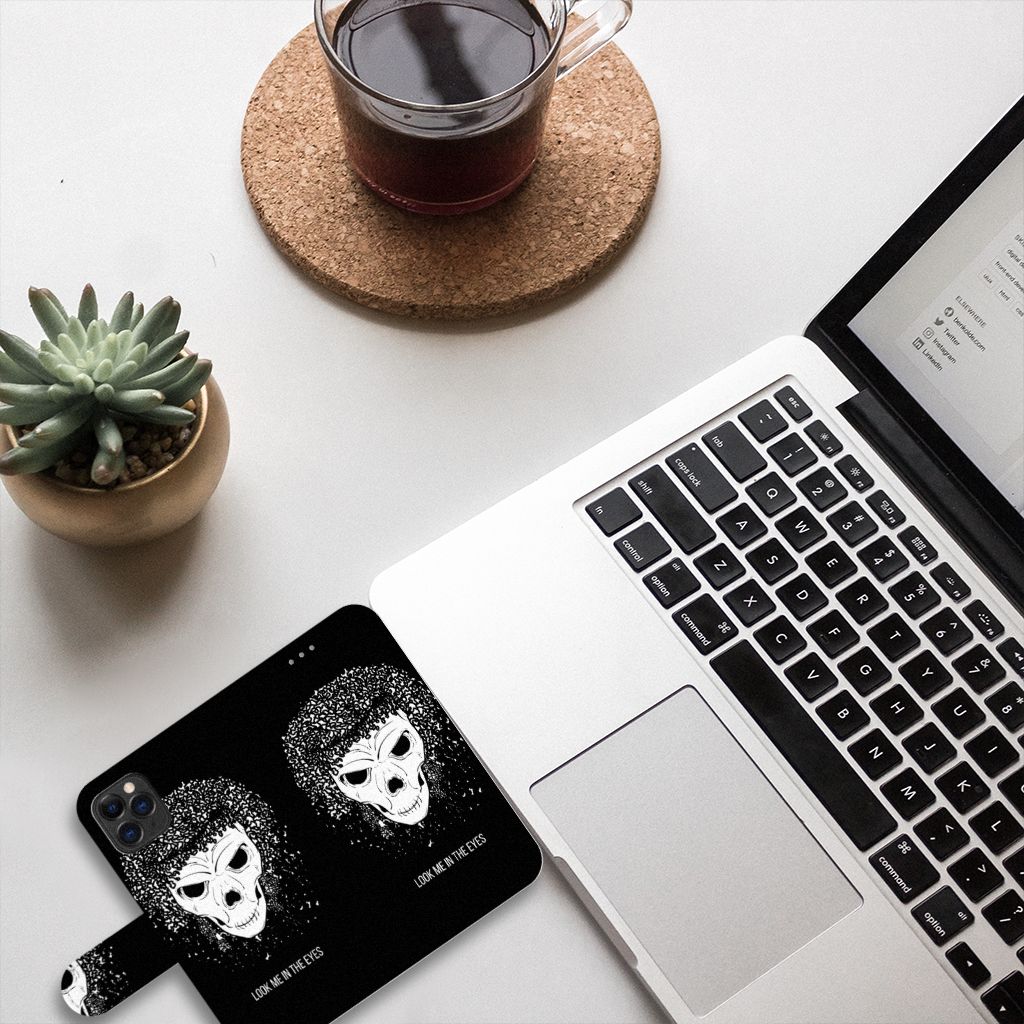 Telefoonhoesje met Naam Apple iPhone 11 Pro Skull Hair