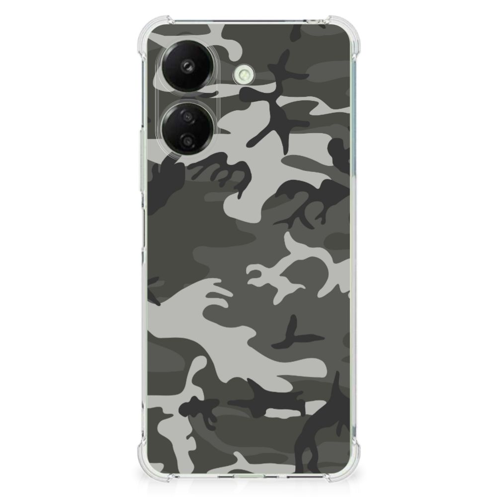 Xiaomi Redmi 13C 4G Doorzichtige Silicone Hoesje Army Light