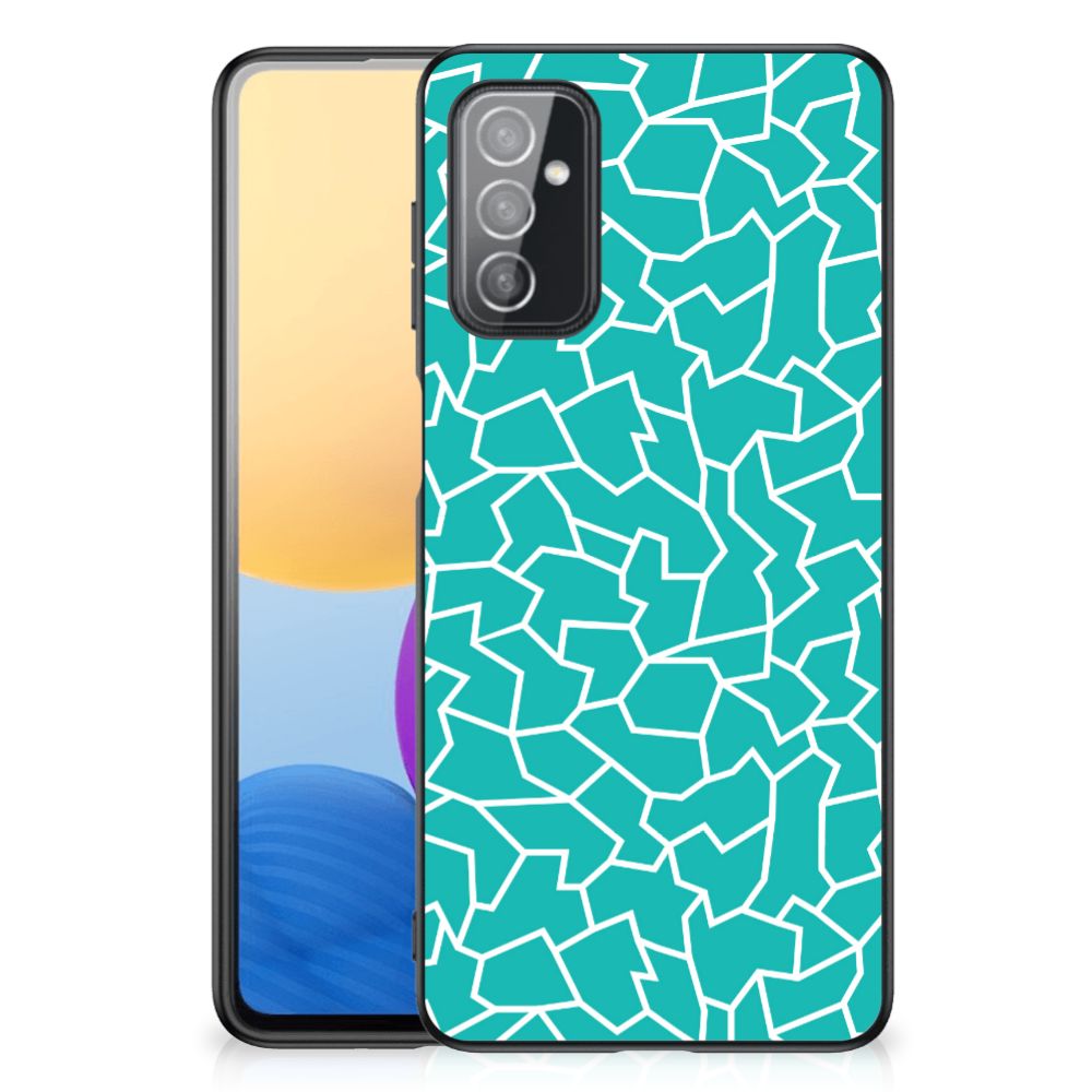 Samsung Galaxy M52 Leuk Telefoonhoesje Cracks Blue B2C Telecom
