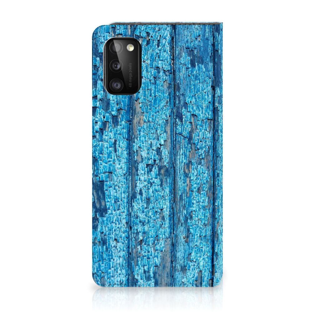 Samsung Galaxy A41 Book Wallet Case Wood Blue - B2C Telecom