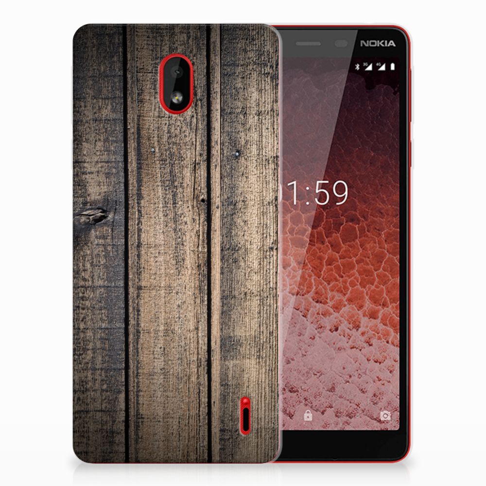 Nokia 1 Plus Bumper Hoesje Steigerhout