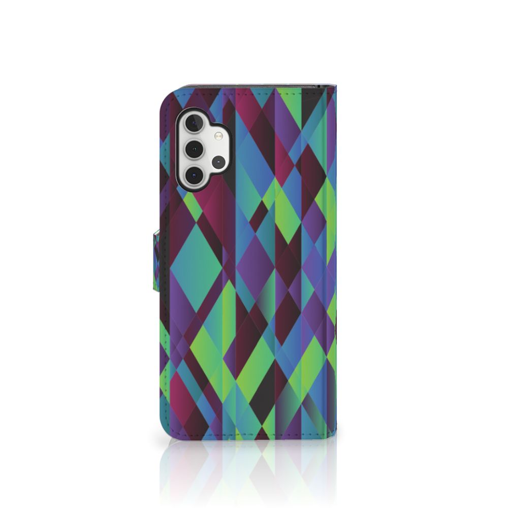 Samsung Galaxy A32 5G Book Case Abstract Green Blue