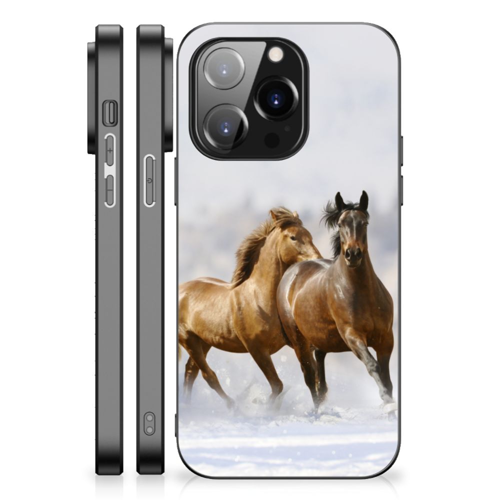 iPhone 14 Pro Dierenprint Telefoonhoesje Paarden B2C Telecom