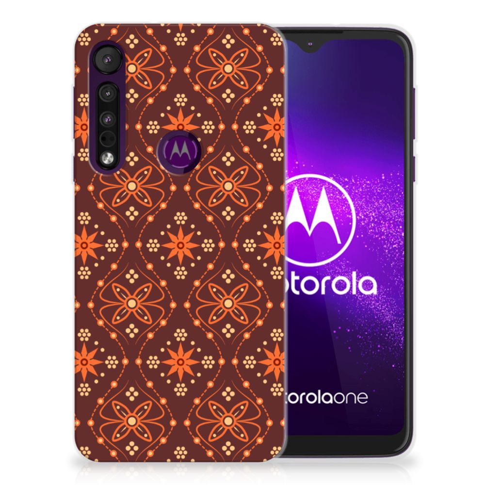 Motorola One Macro TPU bumper Batik Brown