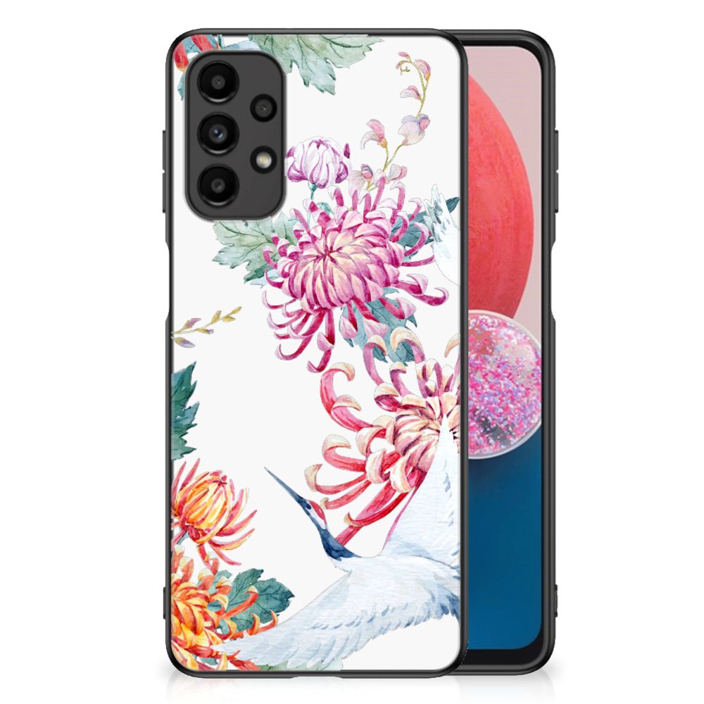 Samsung Galaxy A13 4G Dierenprint Telefoonhoesje Bird Flowers B2C Telecom