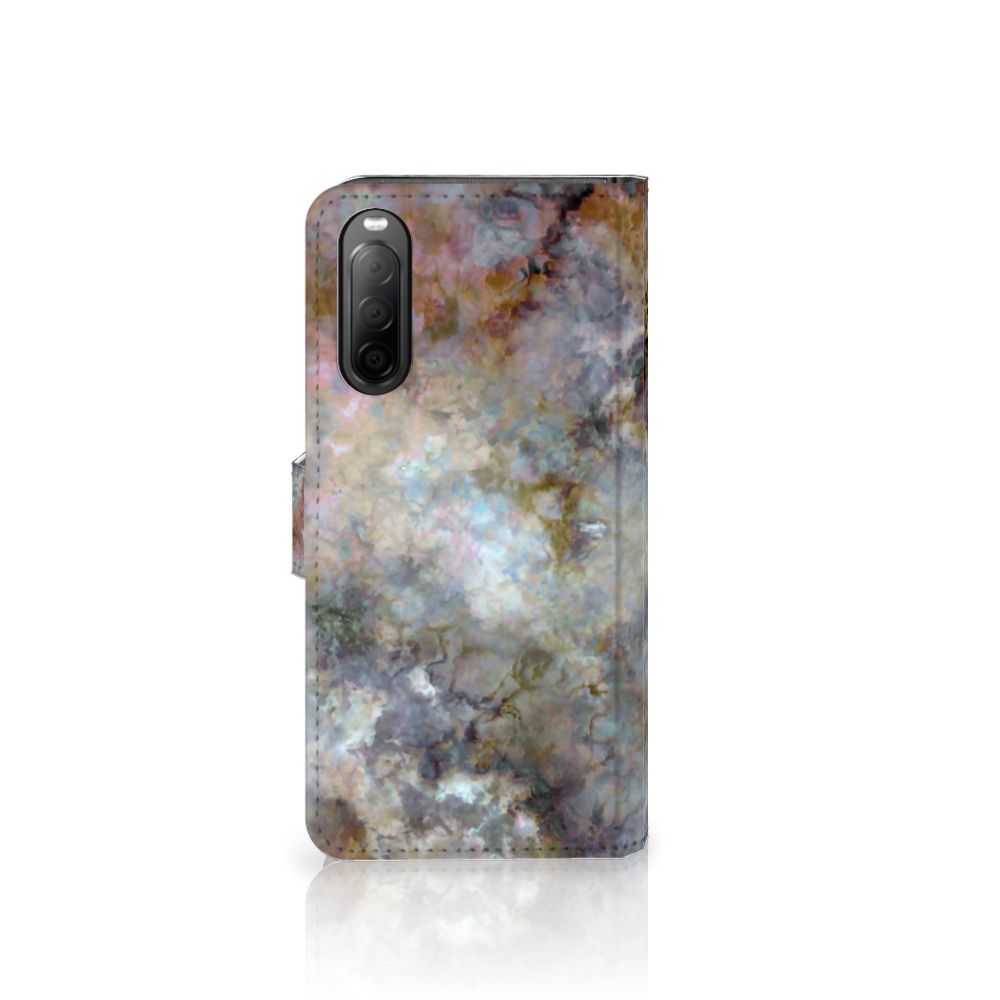 Sony Xperia 10 IV Bookcase Marmer Grijs
