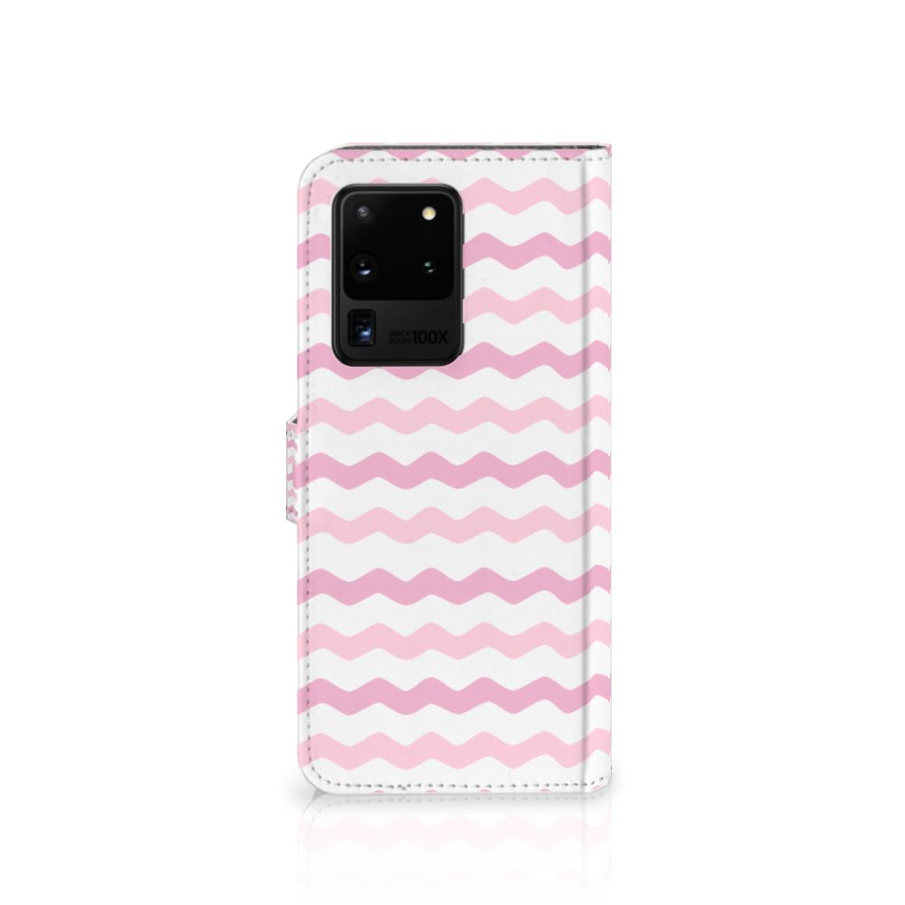 Samsung Galaxy S20 Ultra Telefoon Hoesje Waves Roze