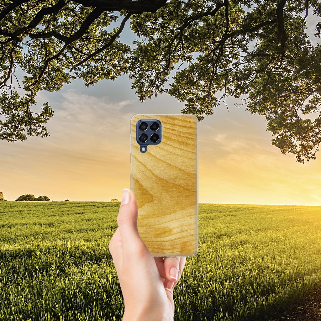 Samsung Galaxy M53 Bumper Hoesje Licht Hout B2C Telecom