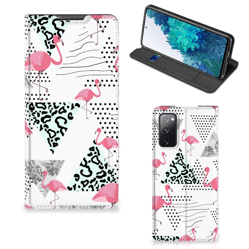Samsung Galaxy S20 FE Hoesje maken Flamingo Triangle - B2C Telecom