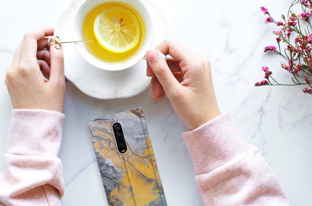 Xiaomi Redmi K20 Pro Standcase Marble Blue Gold - B2C Telecom