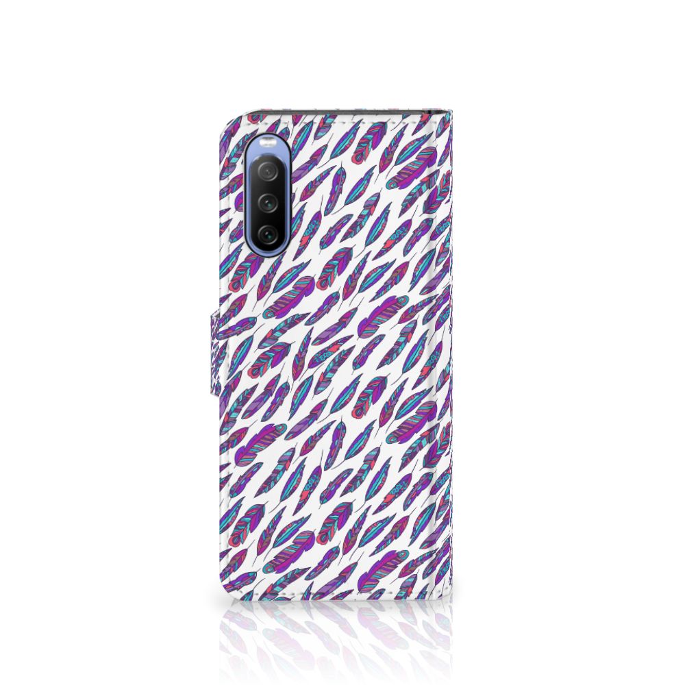 Sony Xperia 10 III Telefoon Hoesje Feathers Color