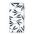 iPhone 14 Pro Smart Cover Leaves Blue met een stijlvol patroon van donkergrijze bladeren op een lichte achtergrond 🍃.