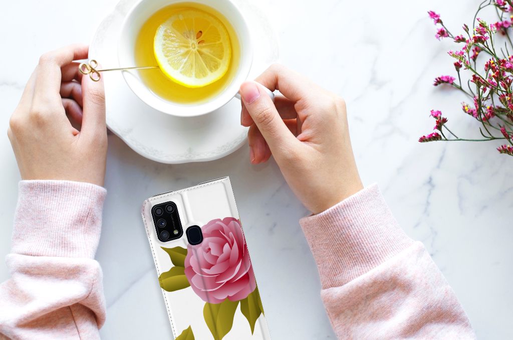 Samsung Galaxy M31 Smart Cover Roses - B2C Telecom