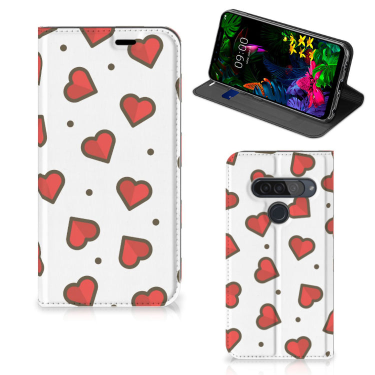 LG G8s Thinq Hoesje met Magneet Hearts