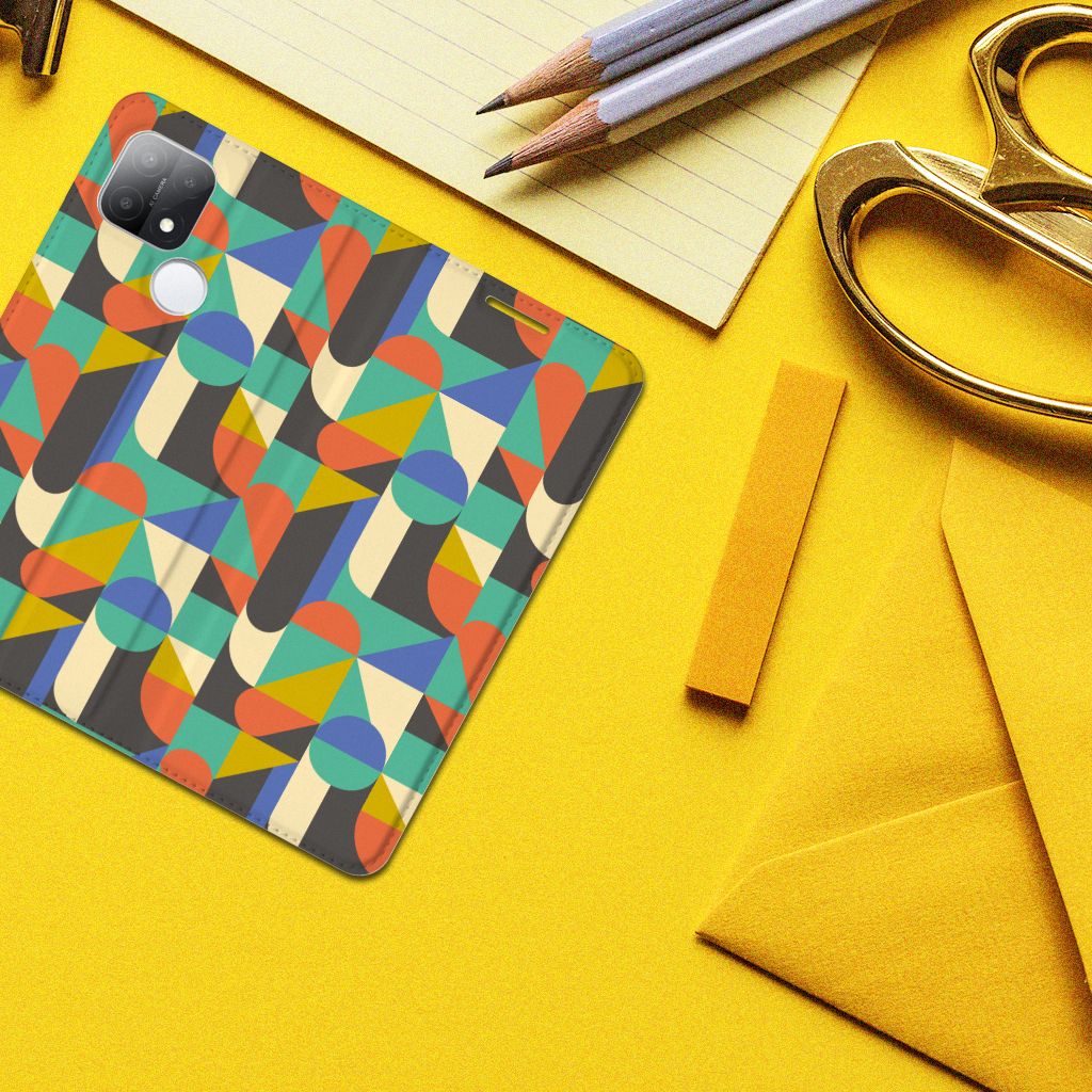 OPPO A15 Hoesje met Magneet Funky Retro - B2C Telecom