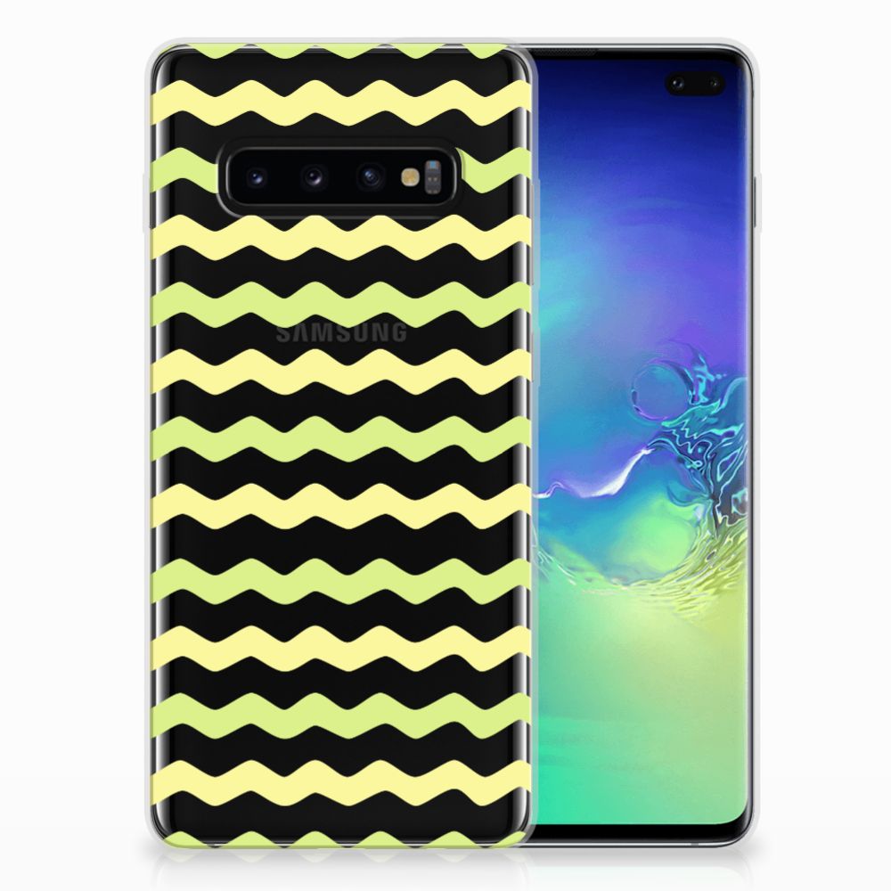 Samsung Galaxy S10 Plus TPU bumper Waves Yellow