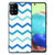 Samsung Galaxy A71 Back Case Zigzag Blauw